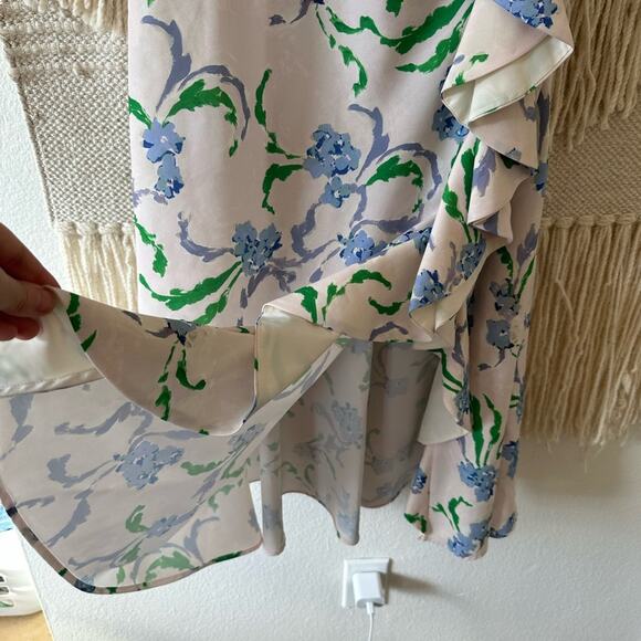 Prabal Gurung Floral Side Ruffle Dress - Picture 6 of 8